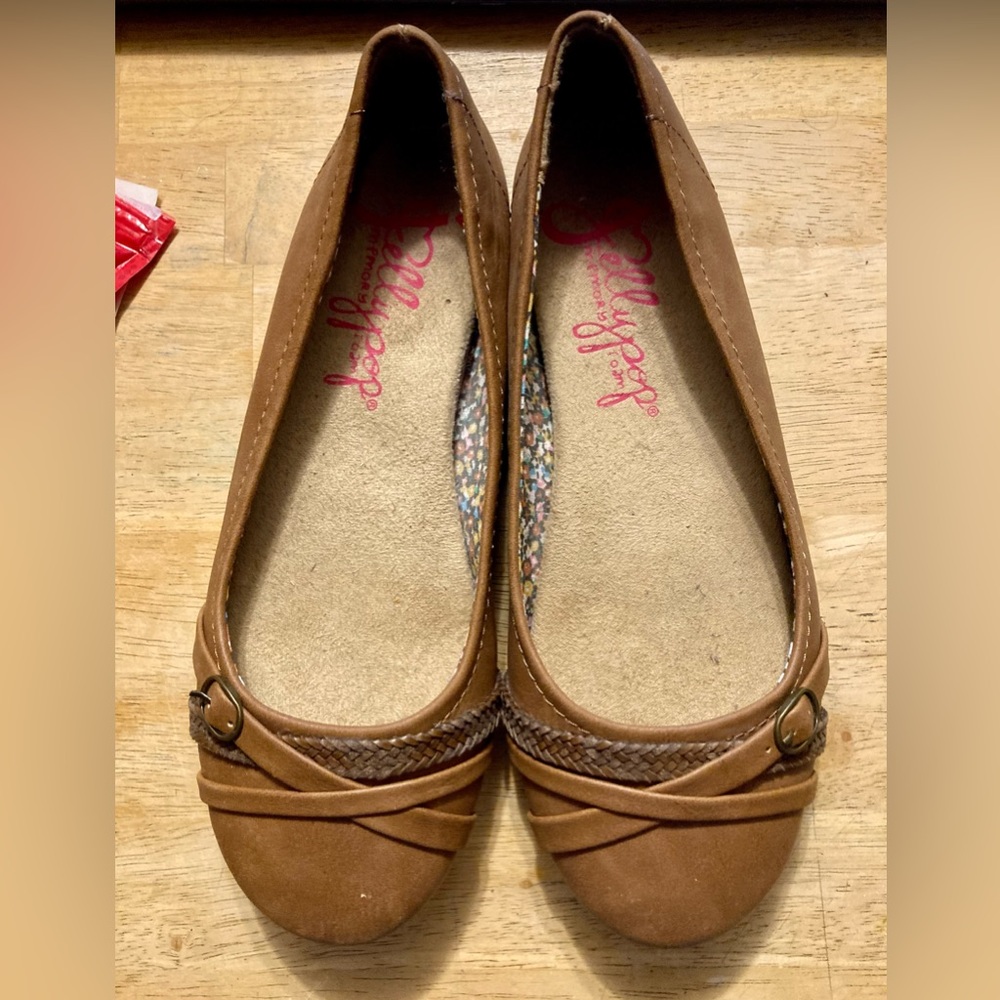 Brown Jellypop Memory Foam Flats